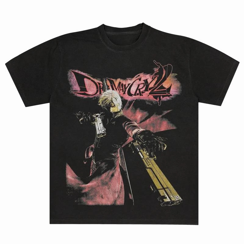 Retro Gaming T Shirt - Camiseta Devil May Cry 2 Dante,