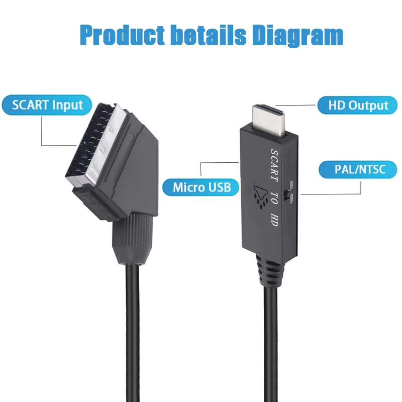 Conversor SCART para HDMI – Ad - Scart To Hdmi avaliação e preço