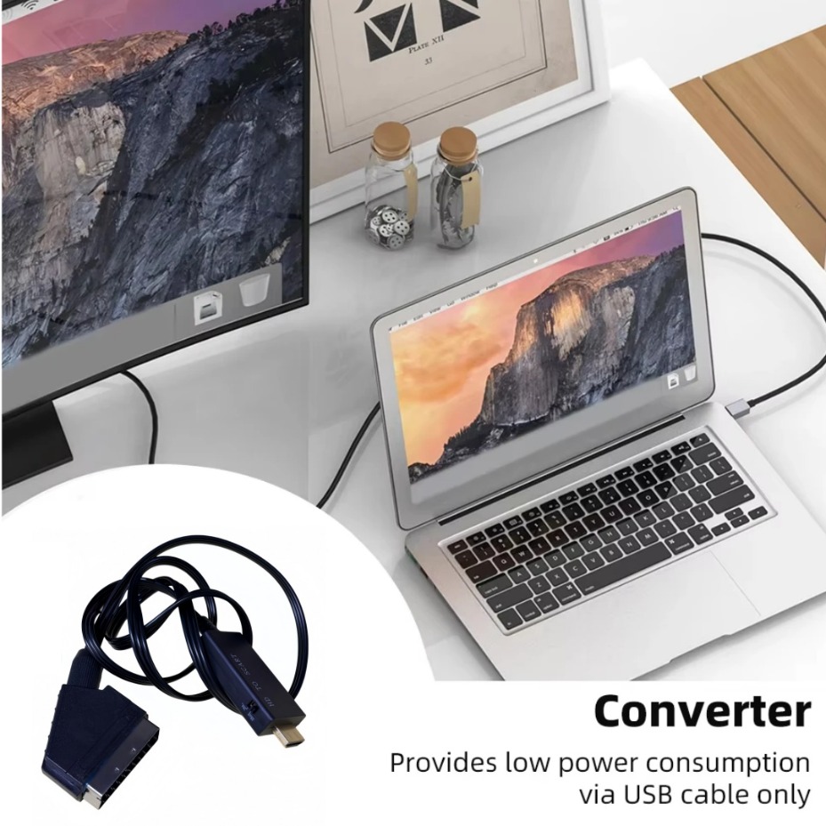 Conversor HDMI-Compatível para - Scart To Hdmi avaliação e preço