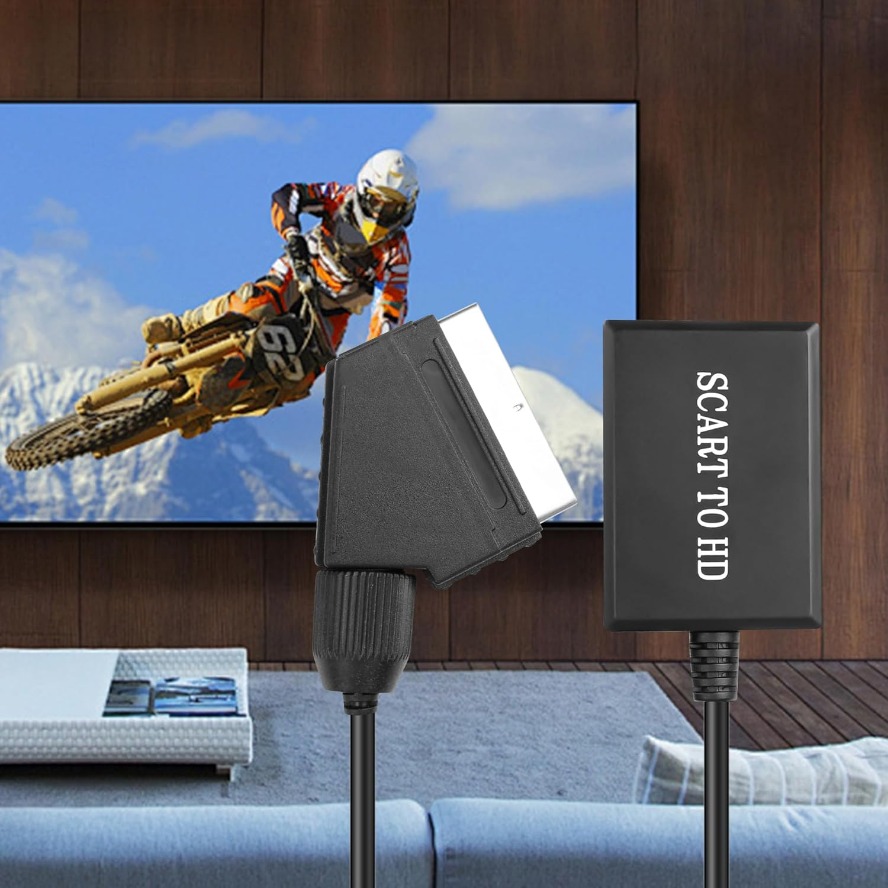Cabo adaptador conversor de áu - Scart To Hdmi avaliação e preço